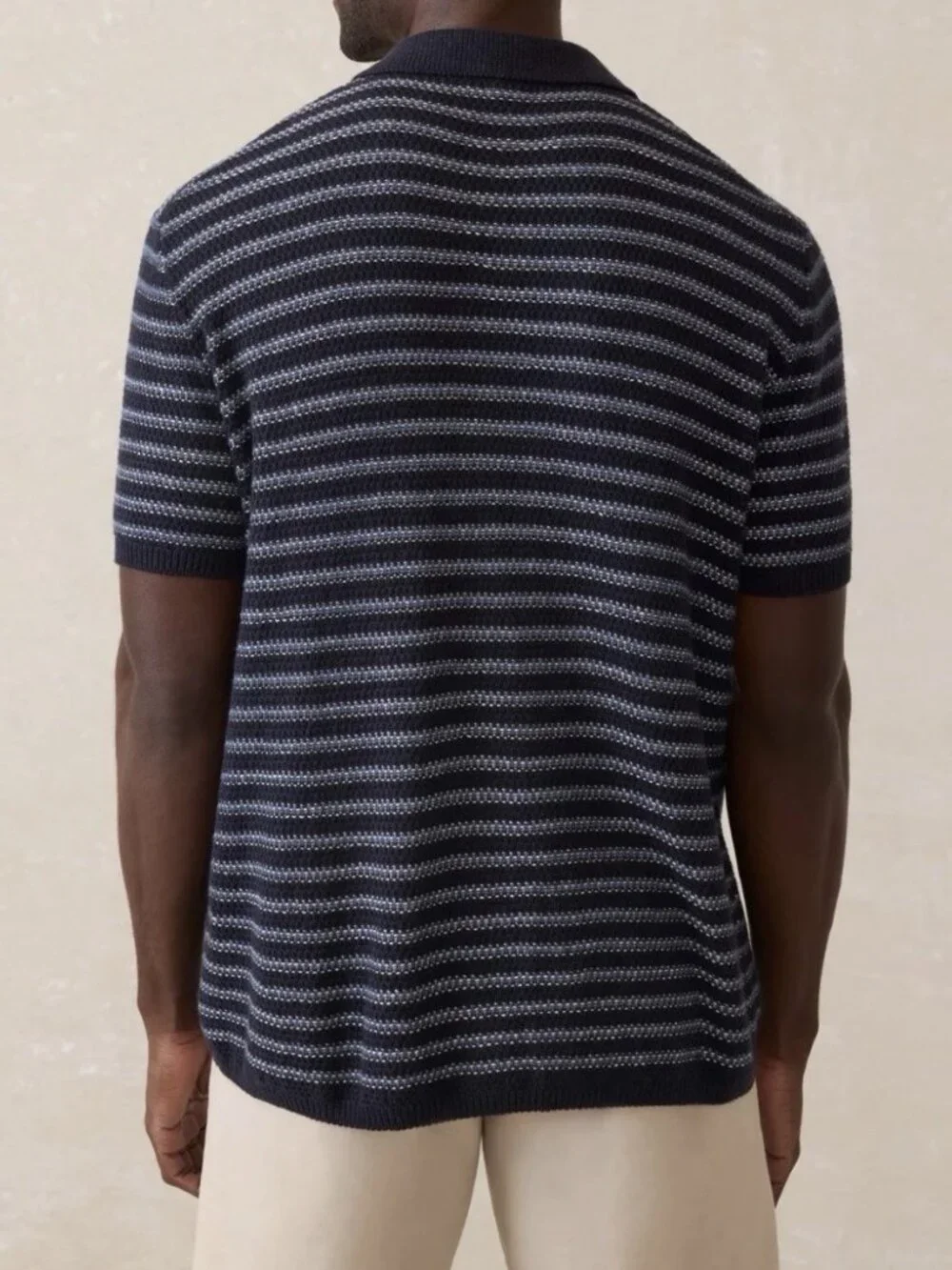 NWT FAHERTY Men’s s/s button Sweater Shirt sz L/XL Northern Depths Stripe